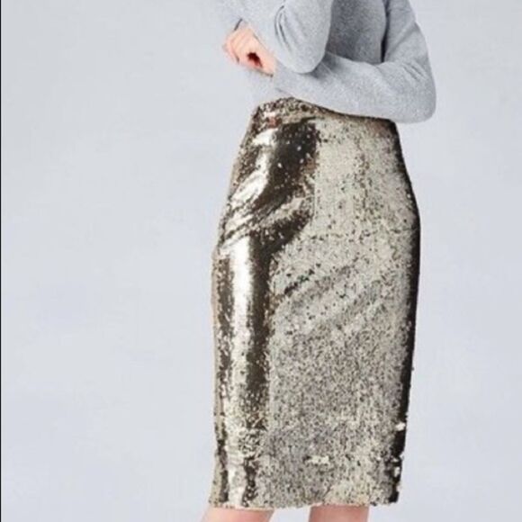 Worthington Good Metalic Christmas Women Skirt Size4 - Picture 1 of 15